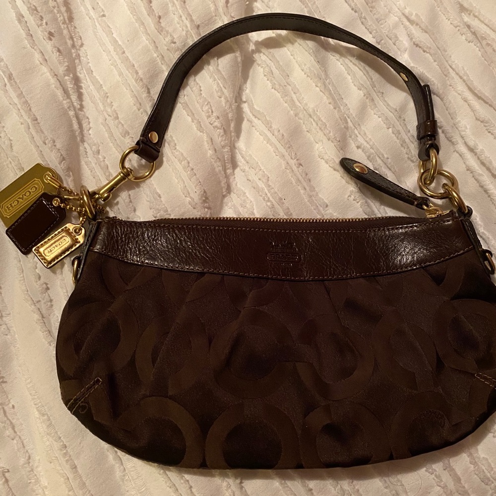 Chocolate brown Coach purse